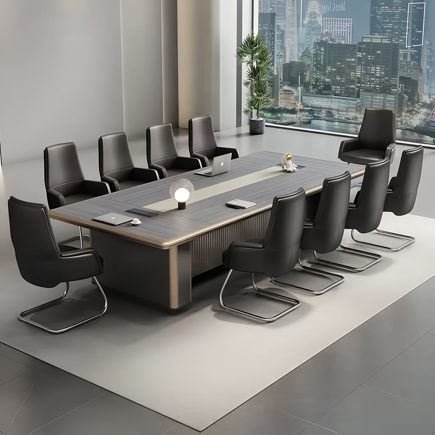 Modern Minimalist Office Conference Table - Large Meeting & Training Desk for Office Boardroom-HUB206