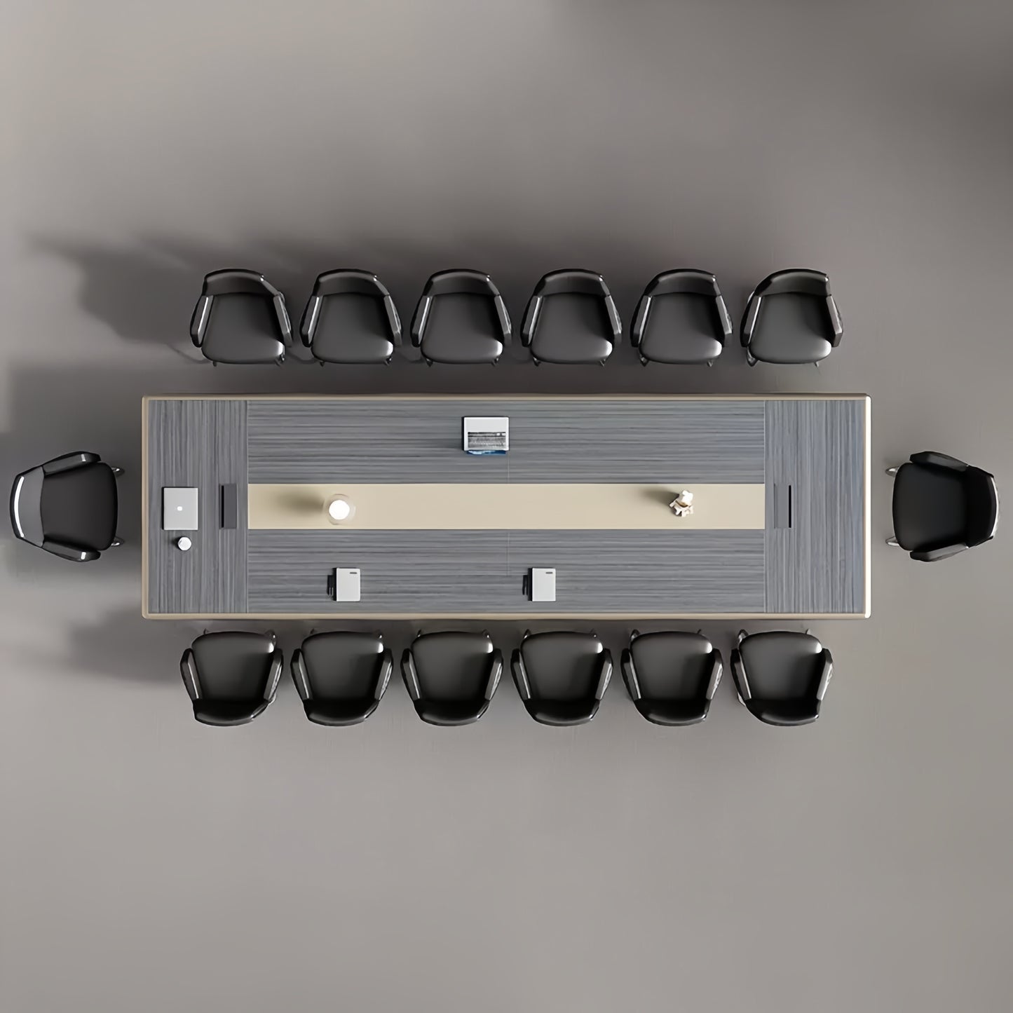 Modern Minimalist Office Conference Table - Large Meeting & Training Desk for Office Boardroom-HUB206