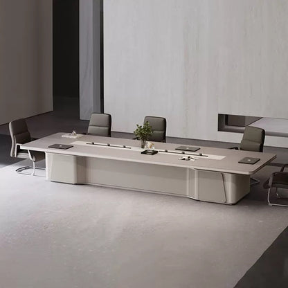 Modern Minimalist Office Conference Table - Large Meeting & Training Desk for Office Boardroom-HUB207