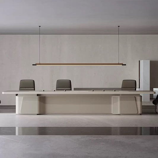 Modern Minimalist Office Conference Table - Large Meeting & Training Desk for Office Boardroom-HUB207
