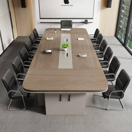 Modern Minimalist Office Conference Table - Large Meeting & Training Desk for Office Boardroom-HUB208