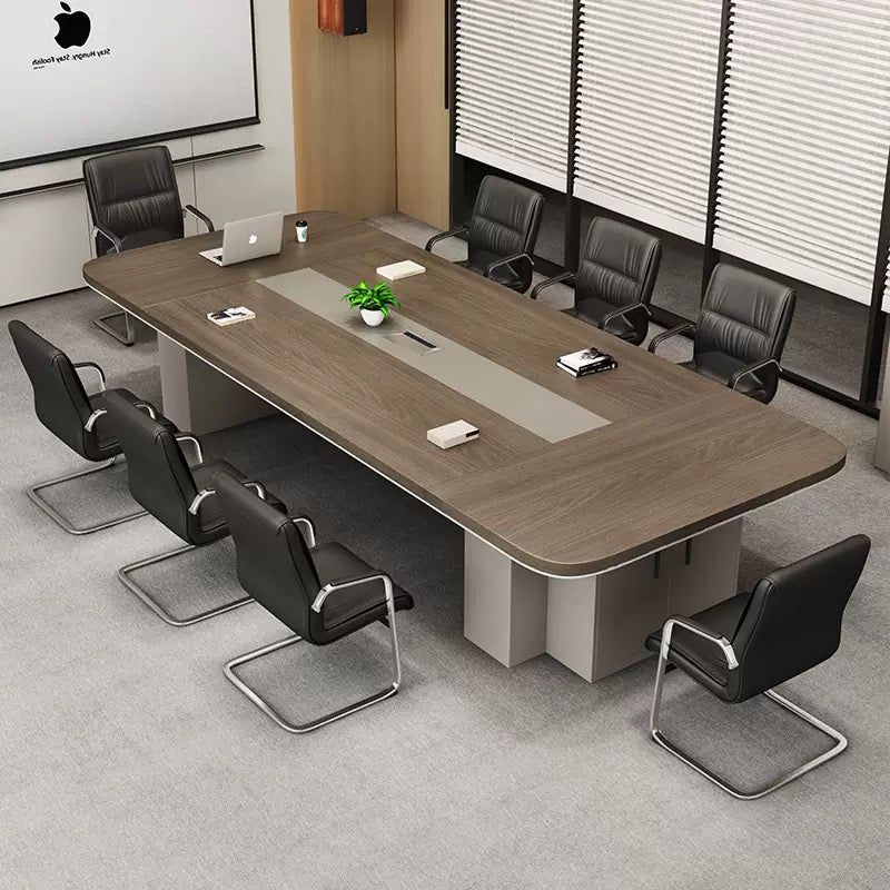 Modern Minimalist Office Conference Table - Large Meeting & Training Desk for Office Boardroom-HUB208