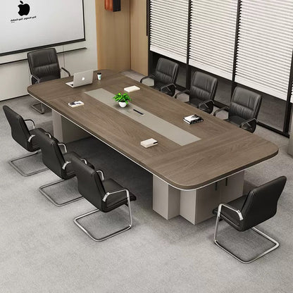 Modern Minimalist Office Conference Table - Large Meeting & Training Desk for Office Boardroom-HUB208