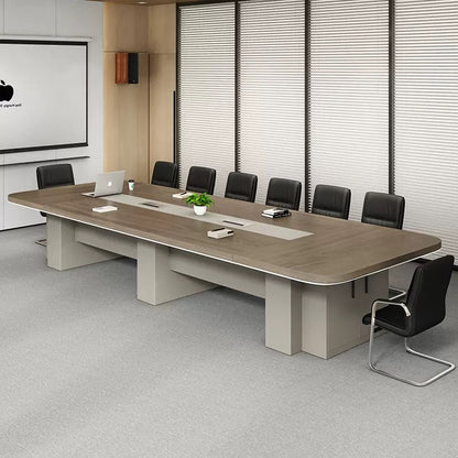 Modern Minimalist Office Conference Table - Large Meeting & Training Desk for Office Boardroom-HUB208