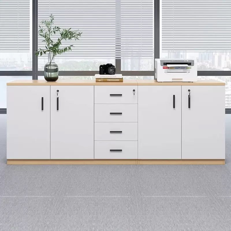 Floor Standing Office Storage Cabinet - Multi-Purpose Sideboard for Pantry, Filing & Background Storage-HDB203
