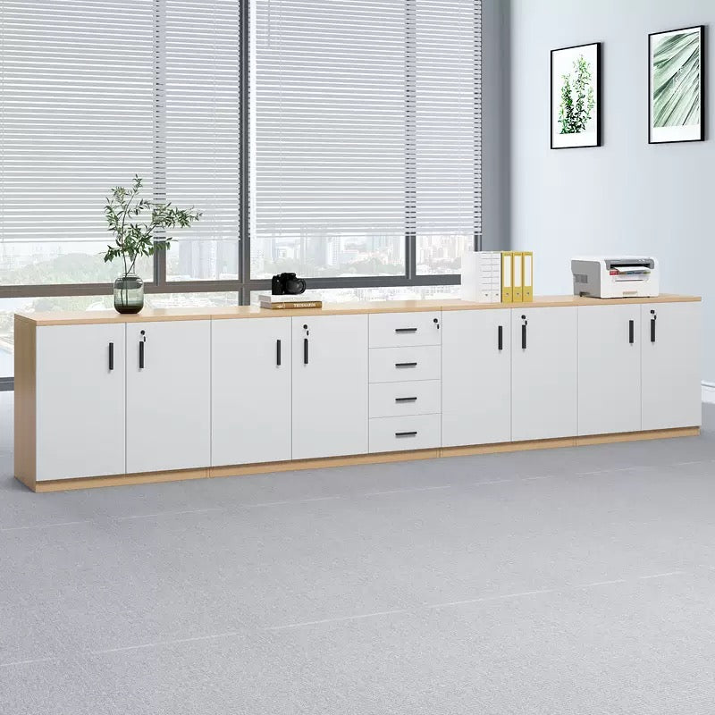 Floor Standing Office Storage Cabinet - Multi-Purpose Sideboard for Pantry, Filing & Background Storage-HDB203