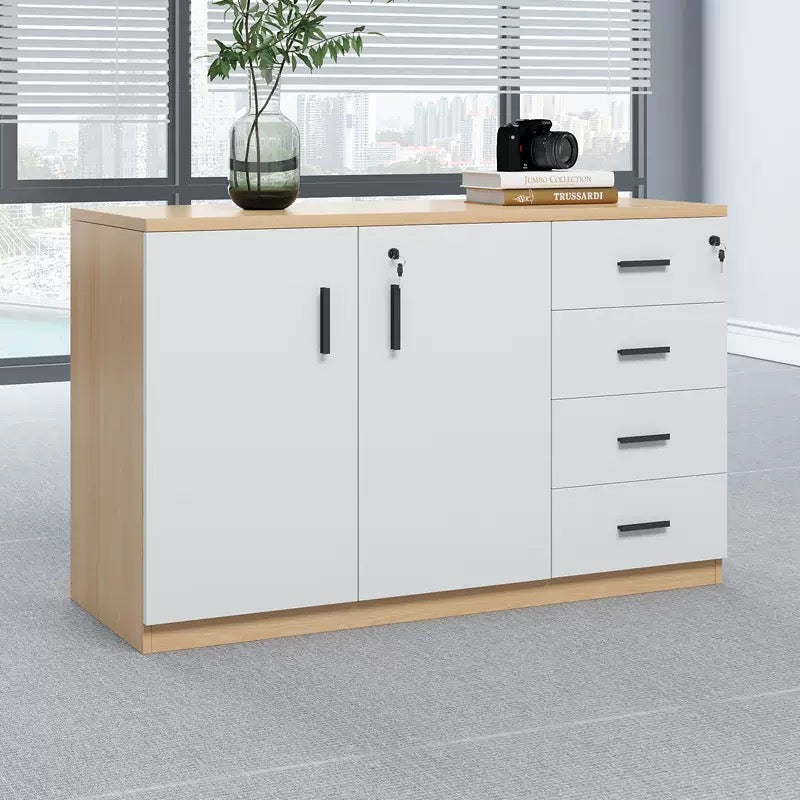 Floor Standing Office Storage Cabinet - Multi-Purpose Sideboard for Pantry, Filing & Background Storage-HDB203