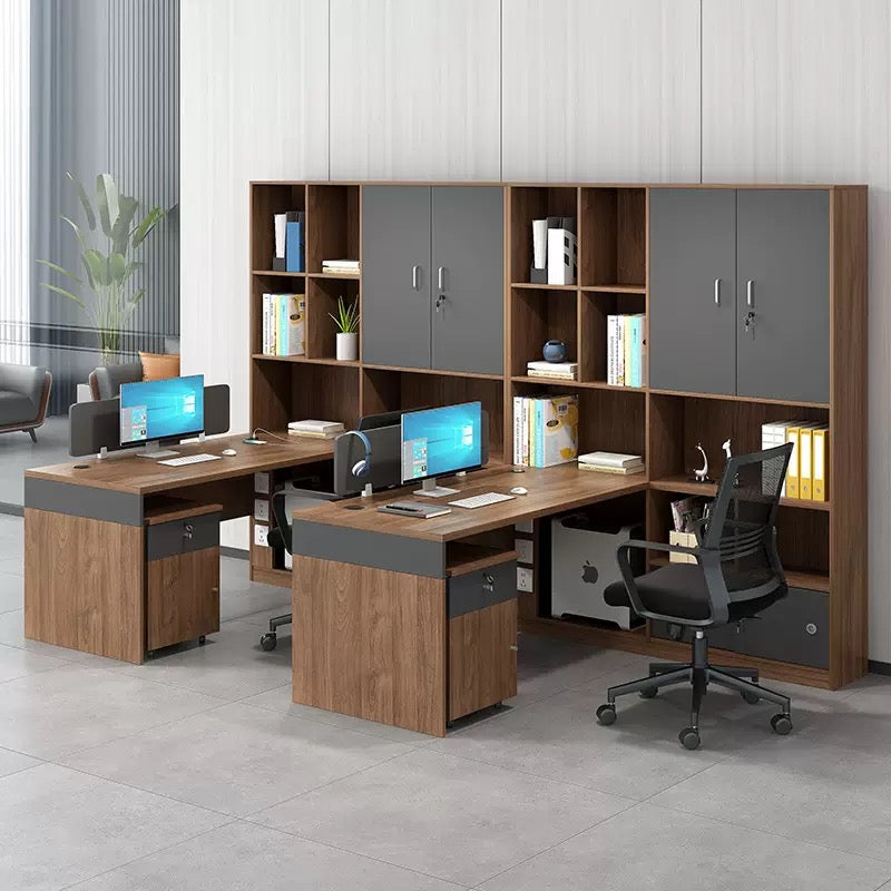 Office Employee Desk - Workstation Desk for Staff, Multiple Seating Office Furniture Set-HYB606