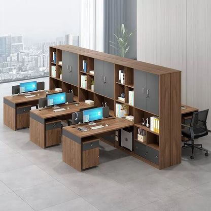Office Employee Desk - Workstation Desk for Staff, Multiple Seating Office Furniture Set-HYB606