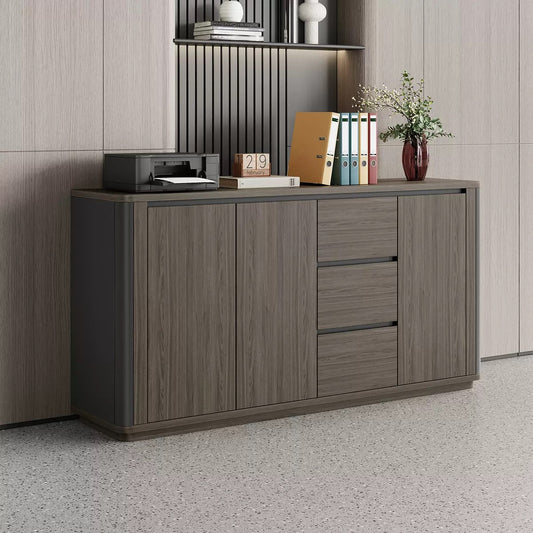 Office Pantry & Storage Cabinet - Multi-Purpose Utility Cabinet for Break Room, Filing and Background-HDB206