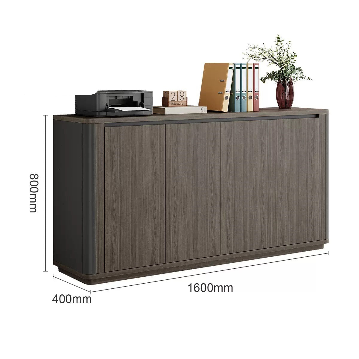 Office Pantry & Storage Cabinet - Multi-Purpose Utility Cabinet for Break Room, Filing and Background-HDB206