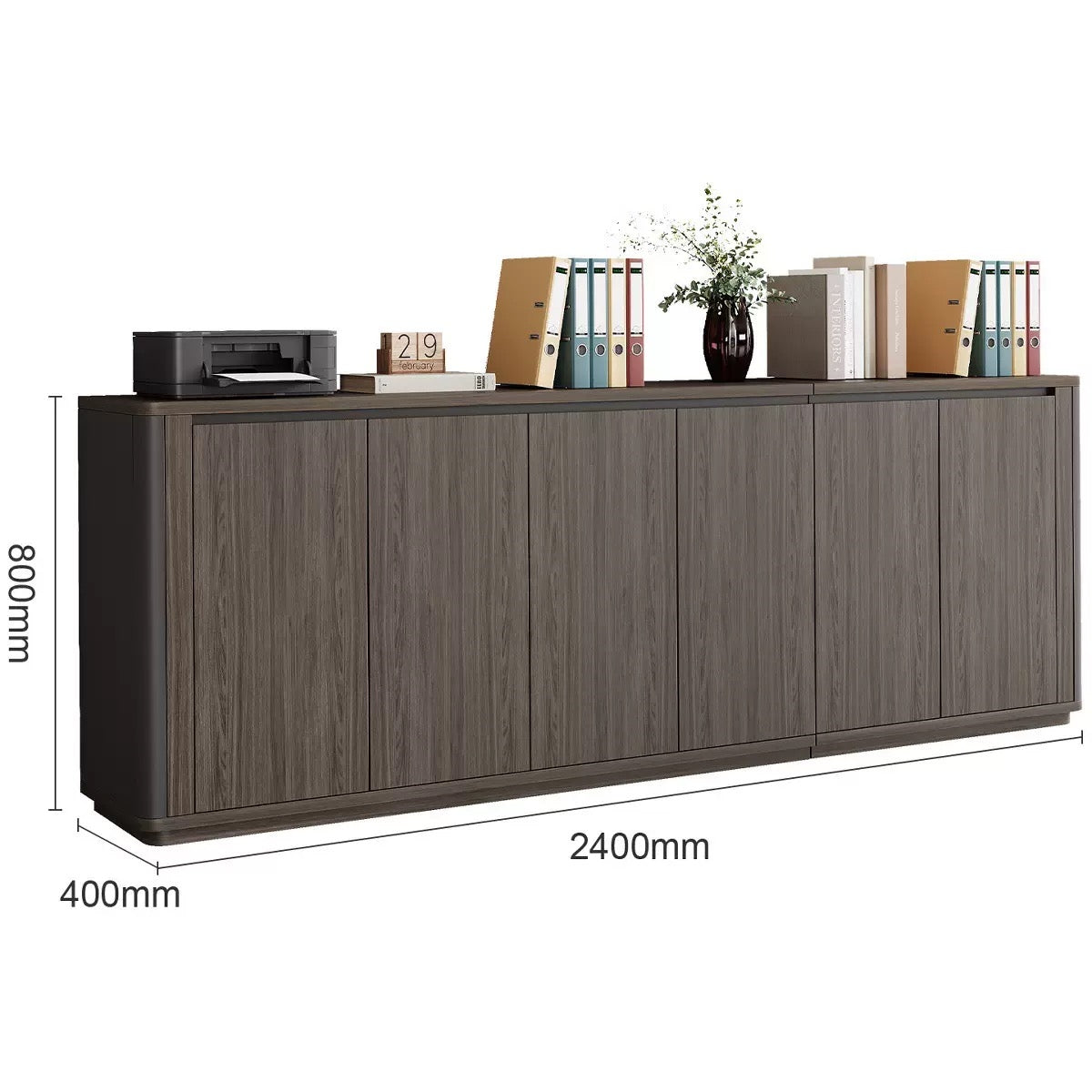 Office Pantry & Storage Cabinet - Multi-Purpose Utility Cabinet for Break Room, Filing and Background-HDB206