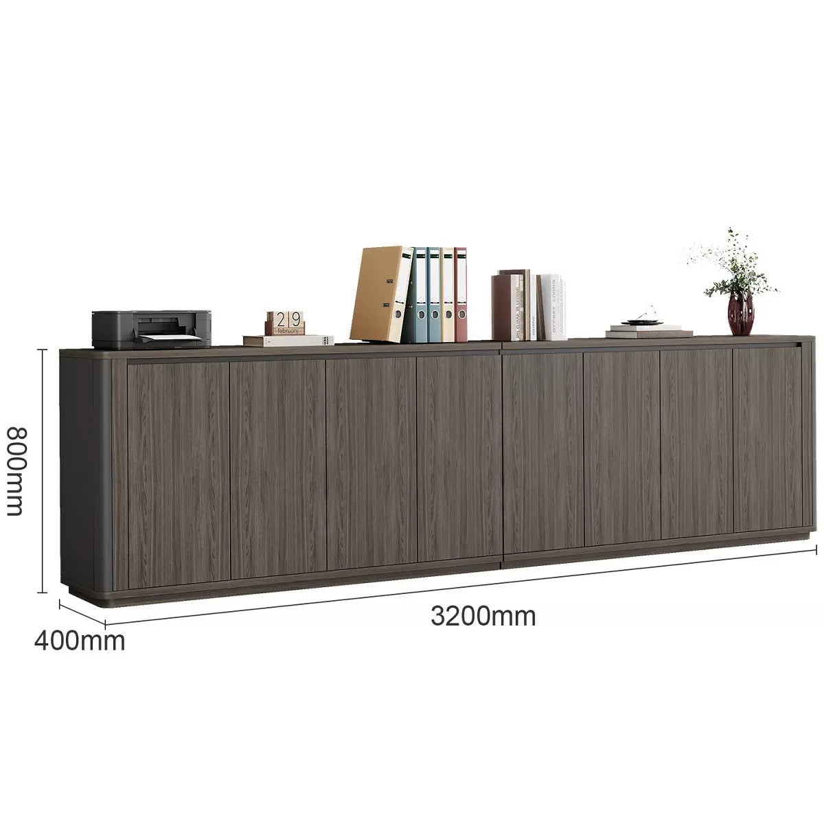 Office Pantry & Storage Cabinet - Multi-Purpose Utility Cabinet for Break Room, Filing and Background-HDB206