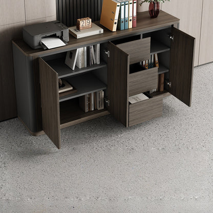 Office Pantry & Storage Cabinet - Multi-Purpose Utility Cabinet for Break Room, Filing and Background-HDB206