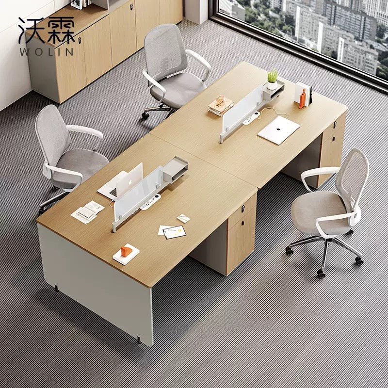 Office Employee Desk - Workstation Desk for Staff, Multiple Seating Office Furniture Set-HYB607