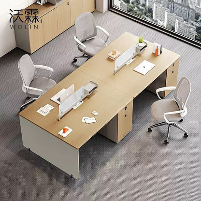 Office Employee Desk - Workstation Desk for Staff, Multiple Seating Office Furniture Set-HYB607