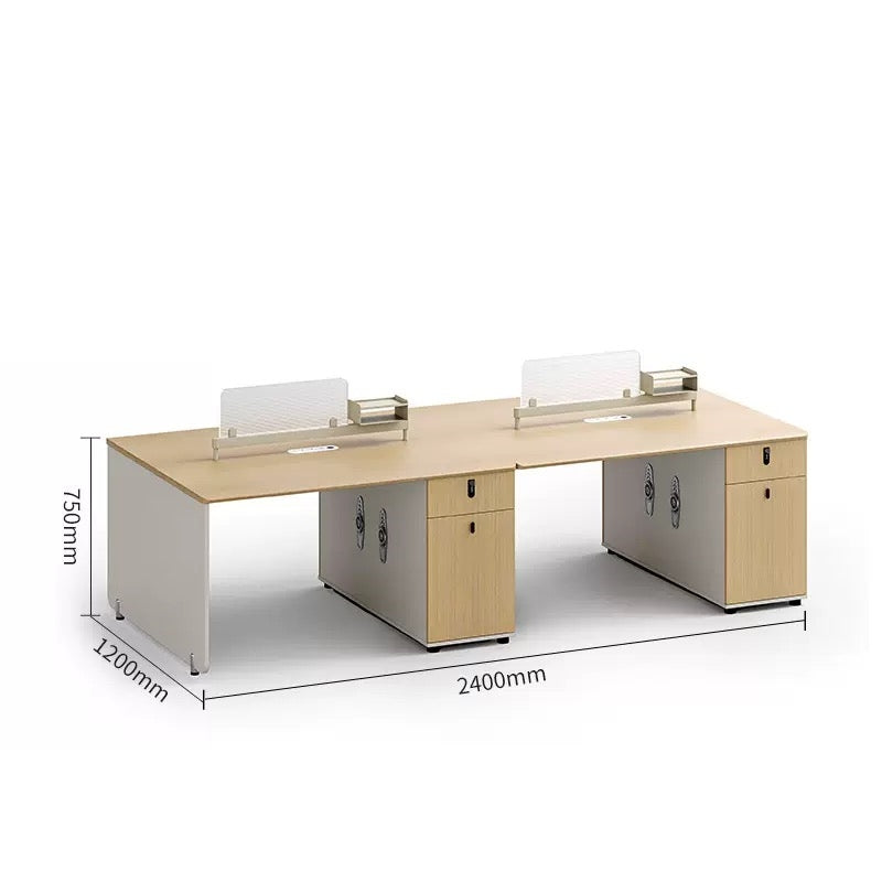 Office Employee Desk - Workstation Desk for Staff, Multiple Seating Office Furniture Set-HYB607