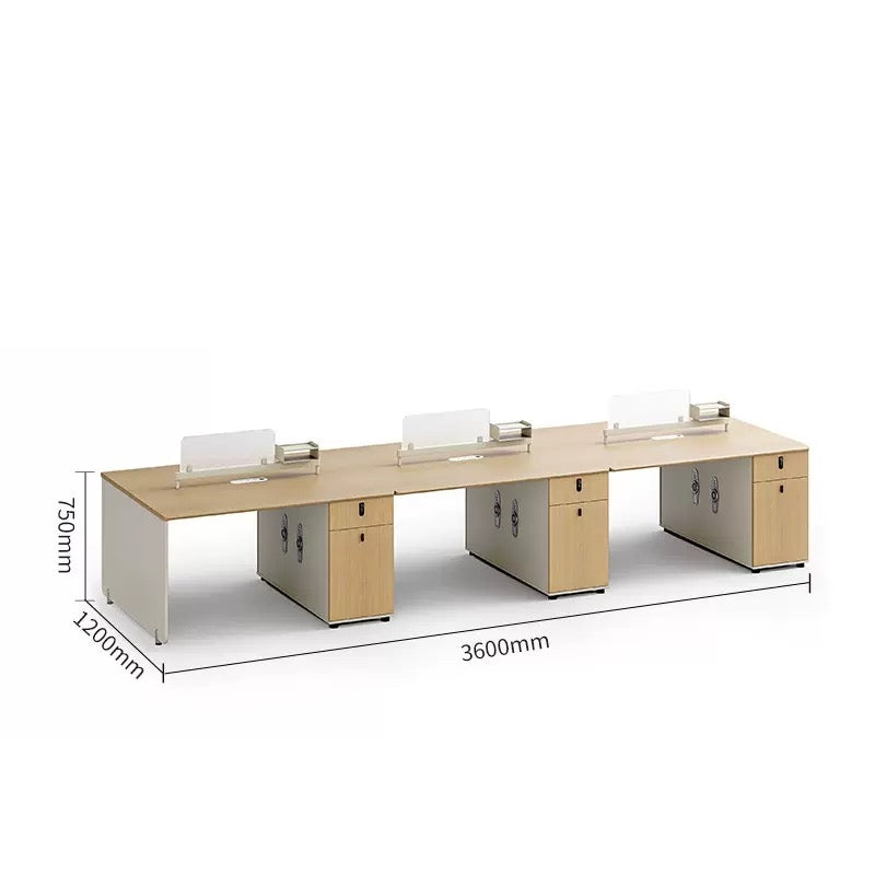 Office Employee Desk - Workstation Desk for Staff, Multiple Seating Office Furniture Set-HYB607