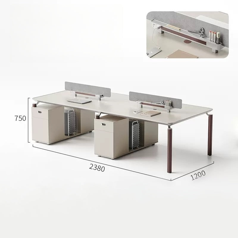 Office Employee Desk - Workstation Desk for Staff, Multiple Seating Office Furniture Set-HYB608