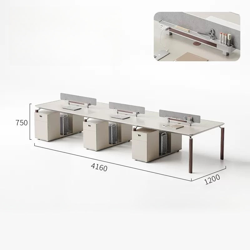Office Employee Desk - Workstation Desk for Staff, Multiple Seating Office Furniture Set-HYB608