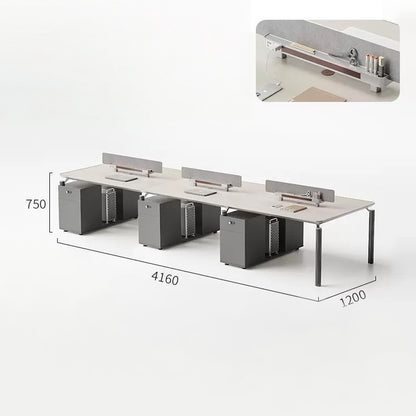 Office Employee Desk - Workstation Desk for Staff, Multiple Seating Office Furniture Set-HYB608