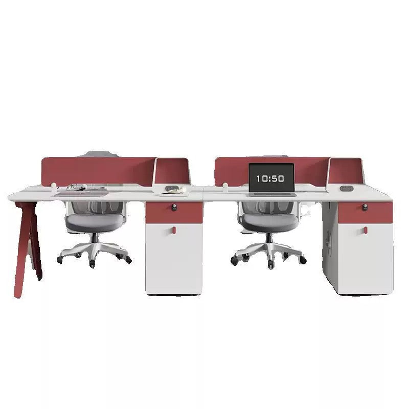 Office Employee Desk - Workstation Desk for Staff, Multiple Seating Office Furniture Set-HYB609