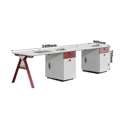 Office Employee Desk - Workstation Desk for Staff, Multiple Seating Office Furniture Set-HYB609