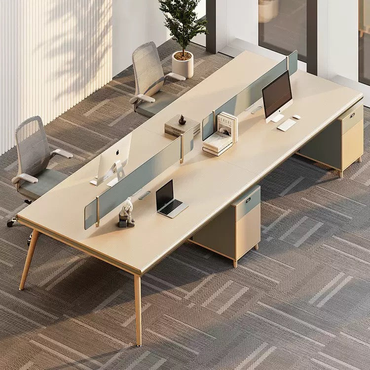 Office Employee Desk - Workstation Desk for Staff, Multiple Seating Office Furniture Set-HYB610