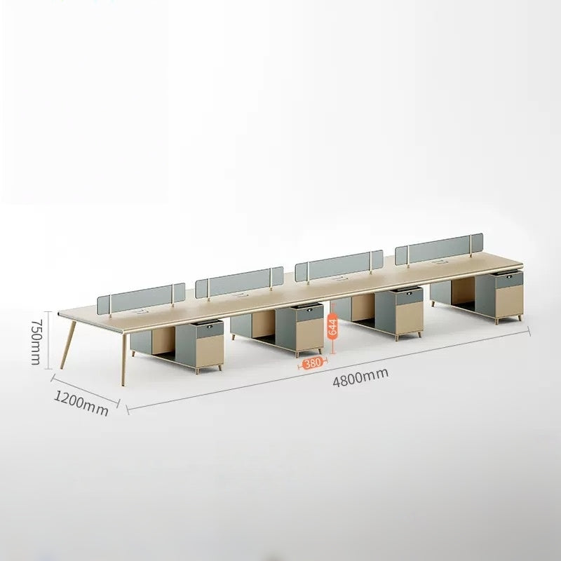 Office Employee Desk - Workstation Desk for Staff, Multiple Seating Office Furniture Set-HYB610