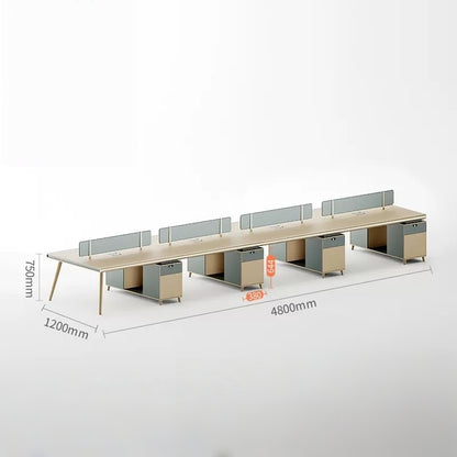 Office Employee Desk - Workstation Desk for Staff, Multiple Seating Office Furniture Set-HYB610