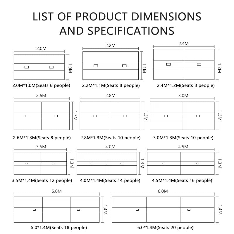 HUB209-Modern Conference Table - Office Meeting & Training Desk for Boardroom, Large Meeting Room