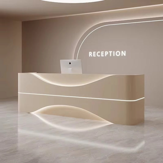 HIK217-Custom Office Reception Desk - Tailored Welcome & Front Desk with Your Branding, Made to Order