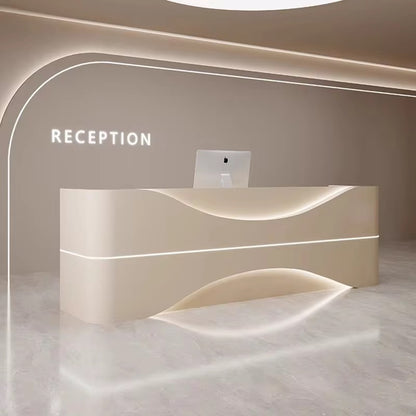 HIK217-Custom Office Reception Desk - Tailored Welcome & Front Desk with Your Branding, Made to Order