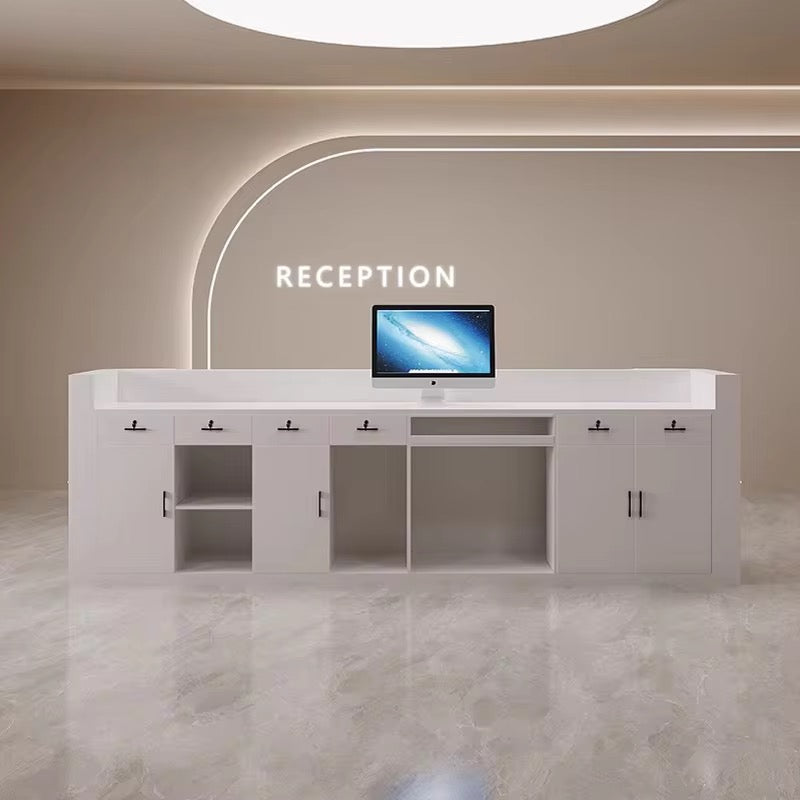 HIK217-Custom Office Reception Desk - Tailored Welcome & Front Desk with Your Branding, Made to Order