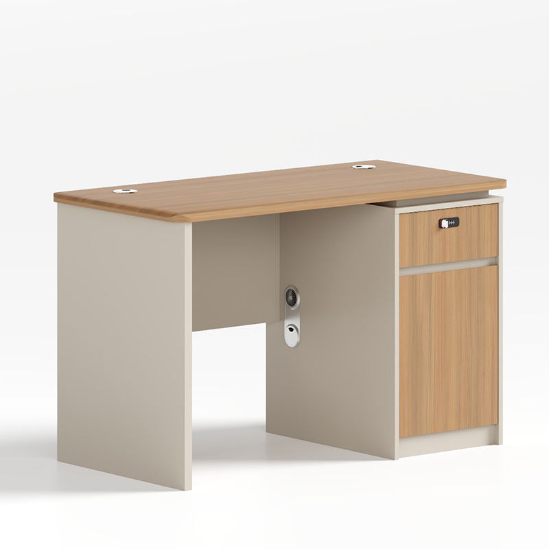 Single Computer Desk Multi-Staff Modular Office Furniture LED Wooden Panel Combination Chair for Modern Luxury Villa Application-03-B1206