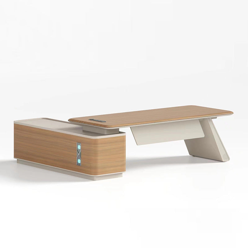 New Luxury Boss Office Desk Luxury Computer Table Panel Multi-Purpose Manager Desk for Home Workshop School Hospital Hotel MDF-03-B7122