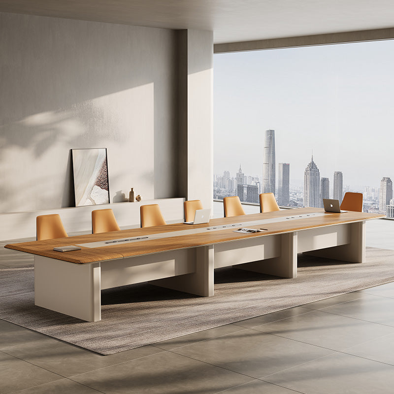 Luxury Modern MDF Conference Table High Quality Square Wooden Meeting Room Furniture for Dining Schools Hotels and Boardrooms-03-H8424