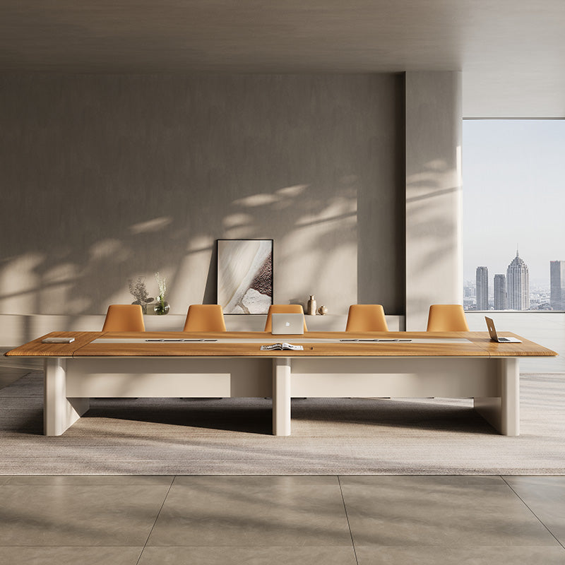 Luxury Modern MDF Conference Table High Quality Square Wooden Meeting Room Furniture for Dining Schools Hotels and Boardrooms-03-H8424