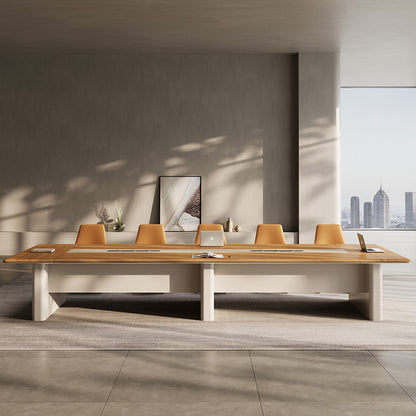 Luxury Modern MDF Conference Table High Quality Square Wooden Meeting Room Furniture for Dining Schools Hotels and Boardrooms-03-H8424