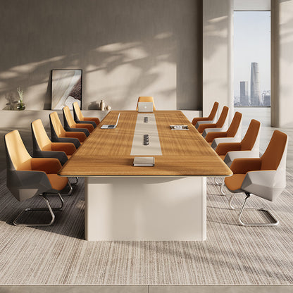 Luxury Modern MDF Conference Table High Quality Square Wooden Meeting Room Furniture for Dining Schools Hotels and Boardrooms-03-H8424
