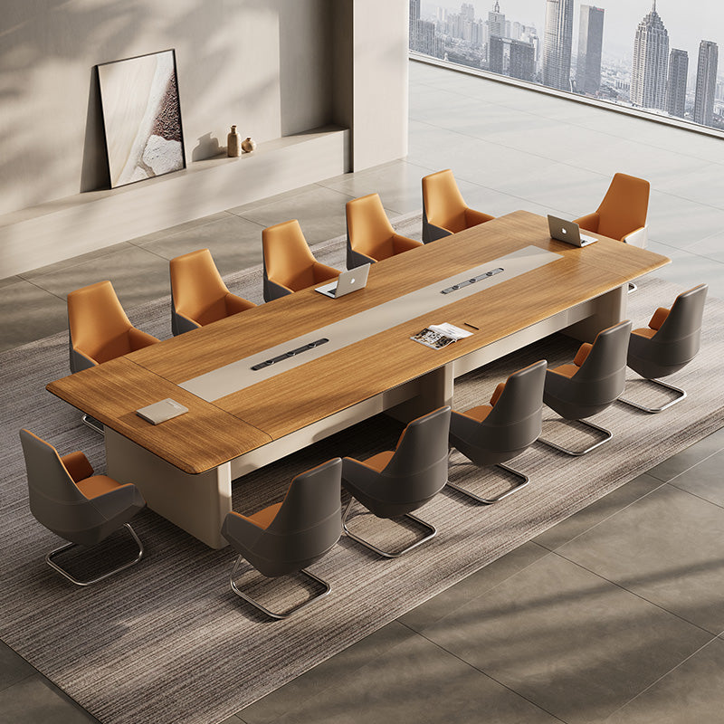 Luxury Modern MDF Conference Table High Quality Square Wooden Meeting Room Furniture for Dining Schools Hotels and Boardrooms-03-H8424