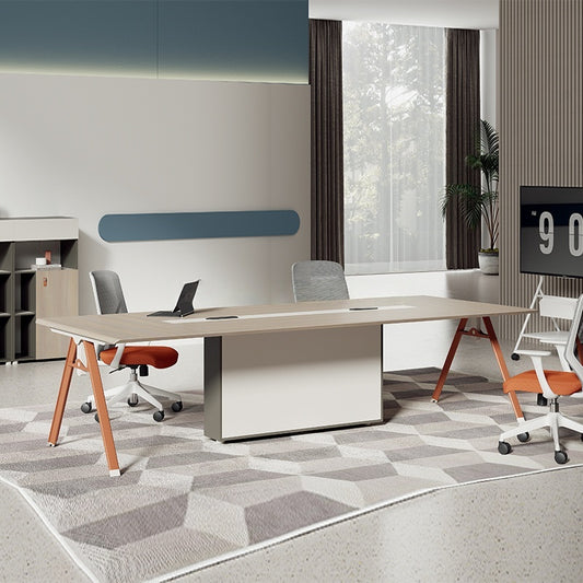 Council Boardroom Negotiating Luxury Large Meeting Table Office Quadrate Conference Funirure Desk With Power Outlet-02-H1120