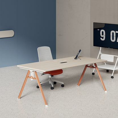 Council Boardroom Negotiating Luxury Large Meeting Table Office Quadrate Conference Funirure Desk With Power Outlet-02-H1120