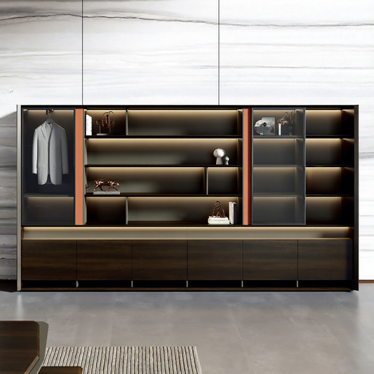 Modern Wooden Office File Cabinet Adjustable Extendable Versatile Furniture for Home Office School Warehouse Gym Hotel-16-S3224