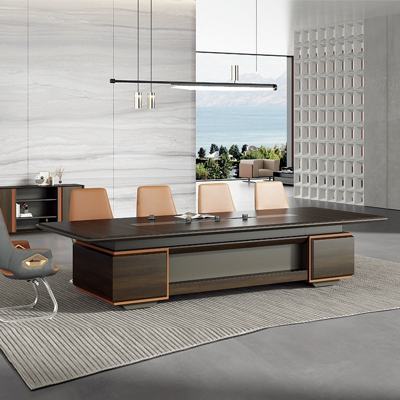 Luxury Free Socket Combination of Large Conference Table with Chairs Set 4 Management Box-16-H3530