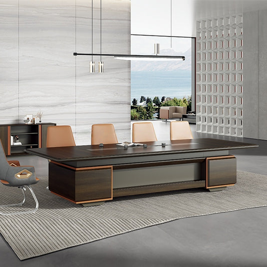 Luxury Free Socket Combination of Large Conference Table with Chairs Set 4 Management Box-16-H3530