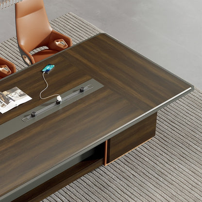 Luxury Free Socket Combination of Large Conference Table with Chairs Set 4 Management Box-16-H3530