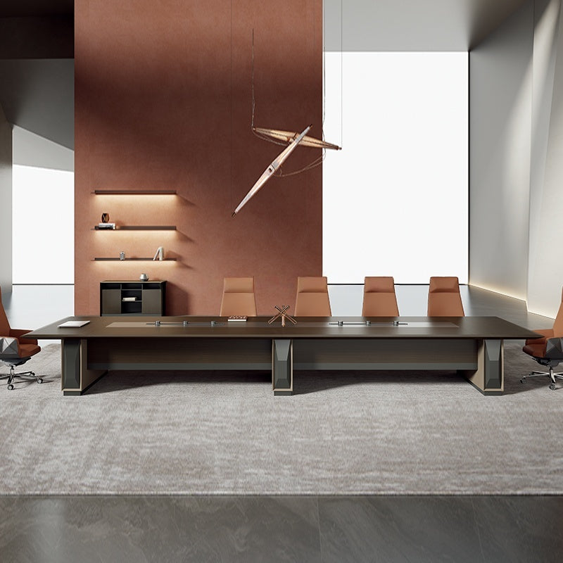 Factory Direct High Quality Long Conference Table MDF Modern Office Wooden Table Desk Meeting Room Tables-35-H5524