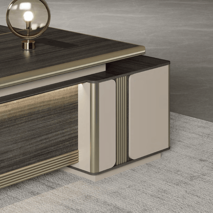 Modern Large Computer Boss/CEO Desk with Drawer Storage Wooden Commercial Furniture Office Table Desk-05-9824