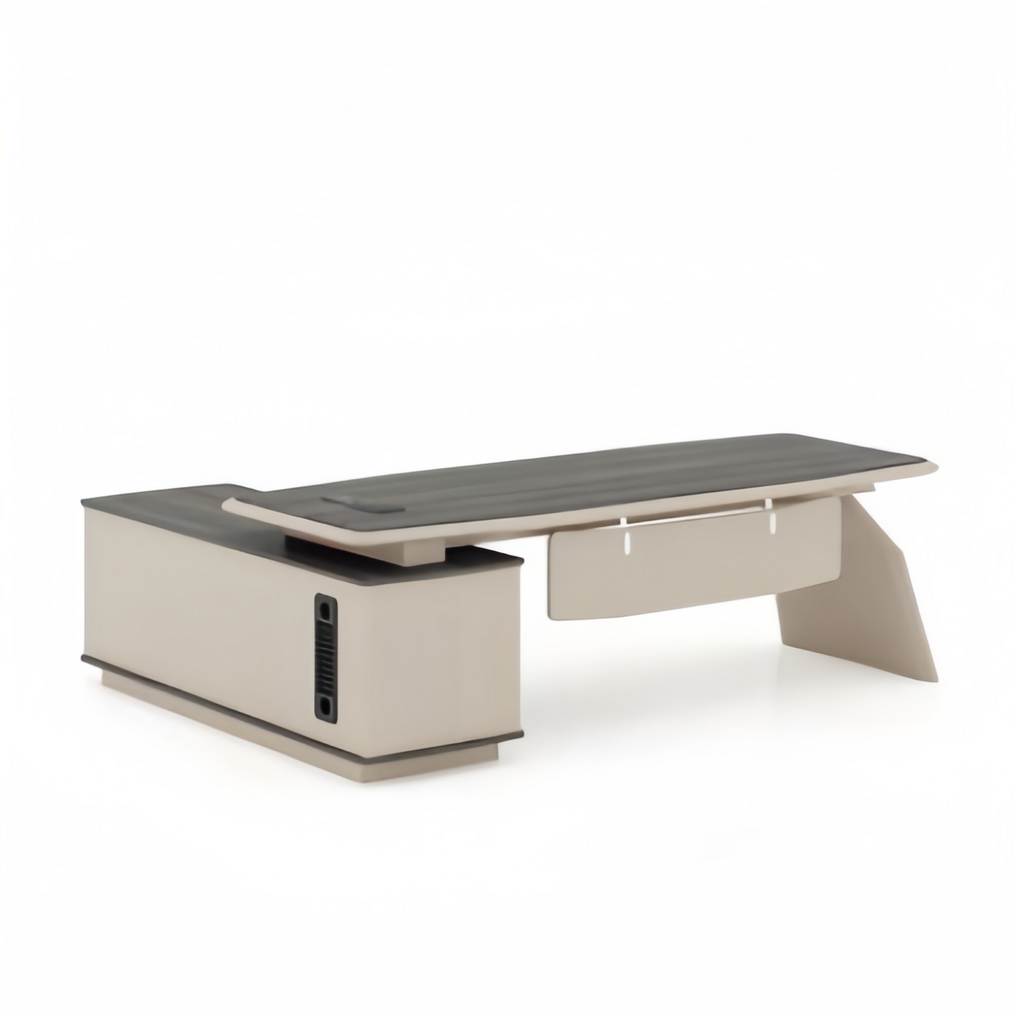 Modern Large Computer Boss Desk with Drawer Storage Wooden Commercial Furniture Office Table L-Shaped Desk-05-9924